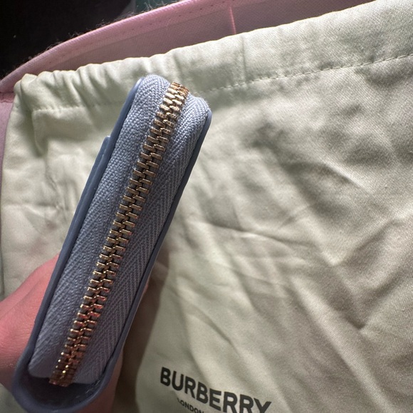 Burberry Blue Mini Zip Wallet - Picture 10 of 11